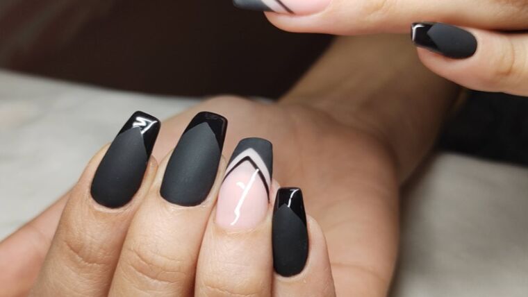 Black Pink French Extension By Holy Nails Pune