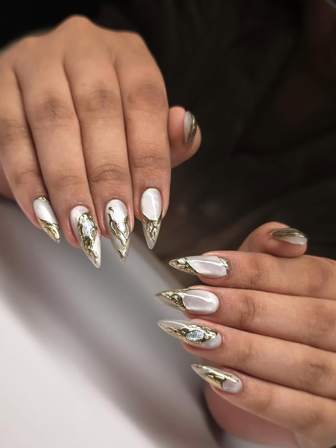Glitter gradient gel nails Koregaon Park