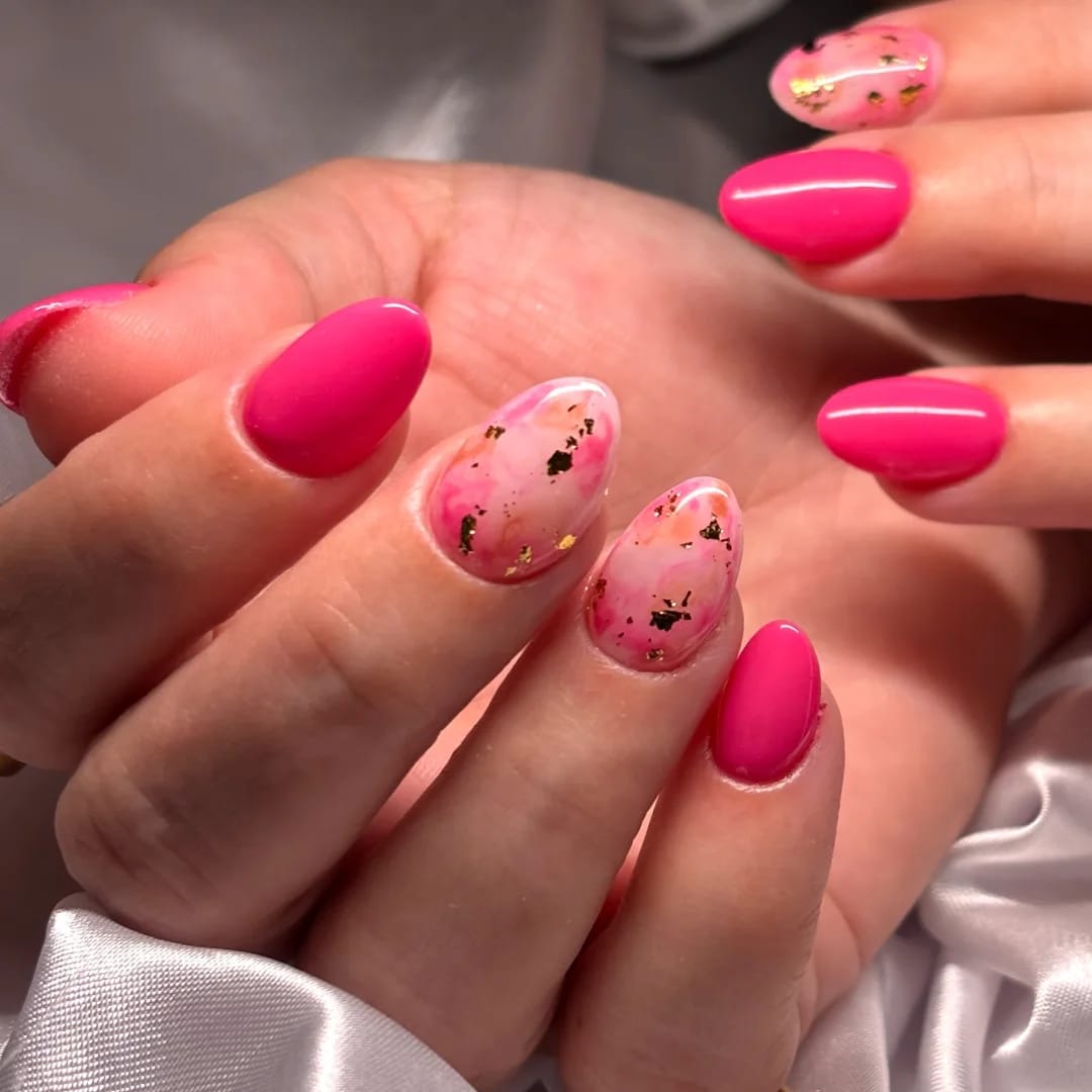 Pink to white ombre nail extensions Koregaon Park