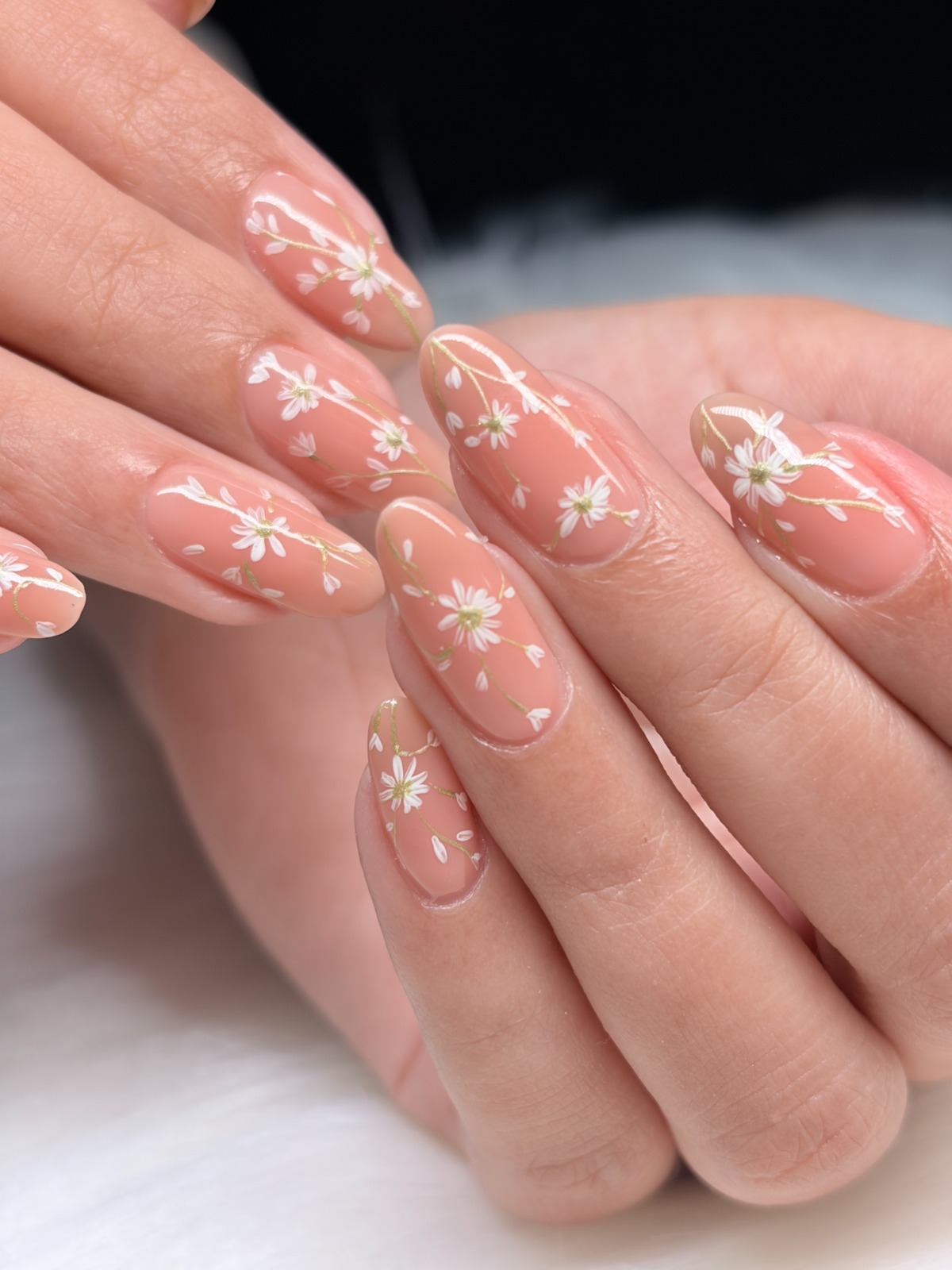 Flower painting bridal nail art Pune — Holy Nails