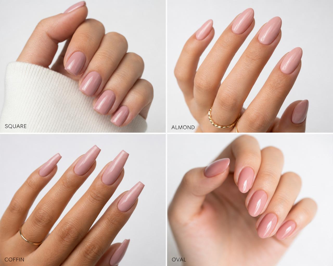 Different nail shapes on different hand types at Holy Nails Pune