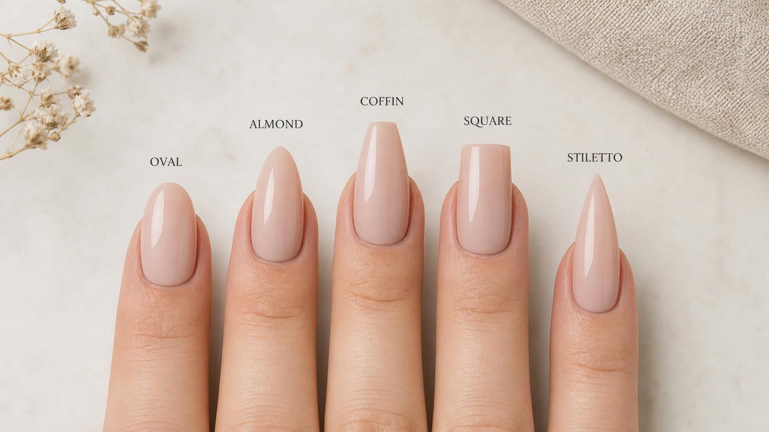 Nail shapes guide at Holy Nails Pune